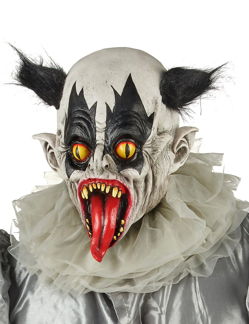 Masque latex clown noir et blanc adulte