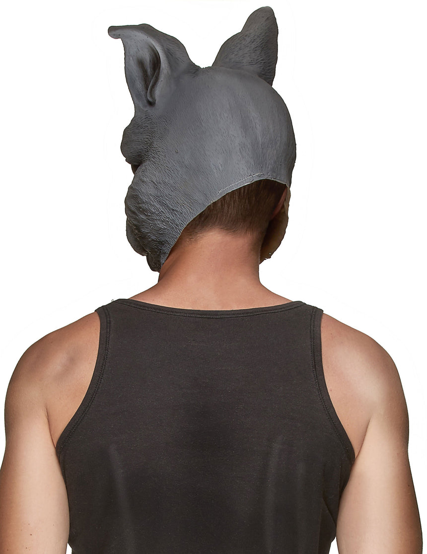 Masque latex lapin gris adulte