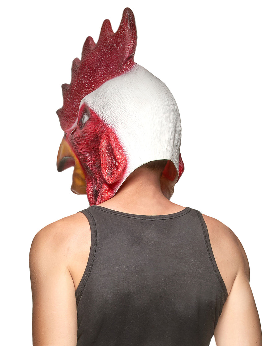 Masque latex tête de coq adulte