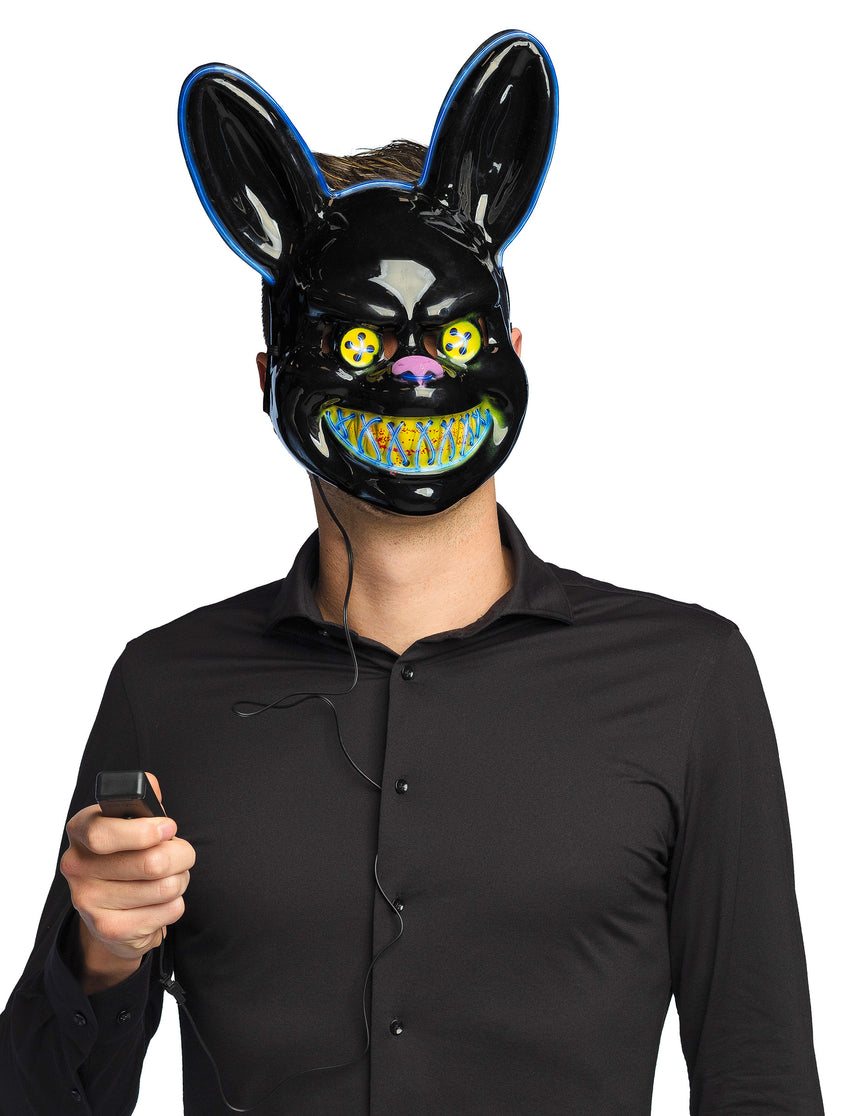 Masque LED lapin tueur adulte