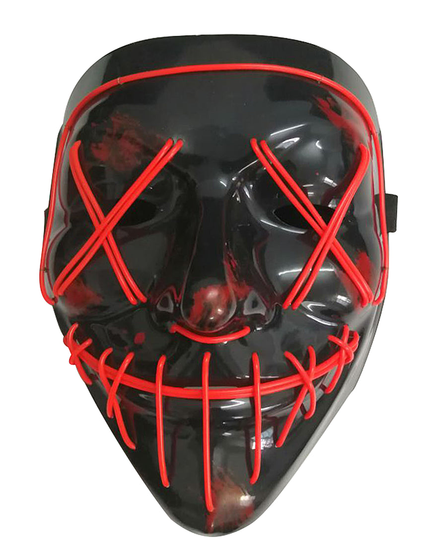 Masque led lumineux rouge adulte