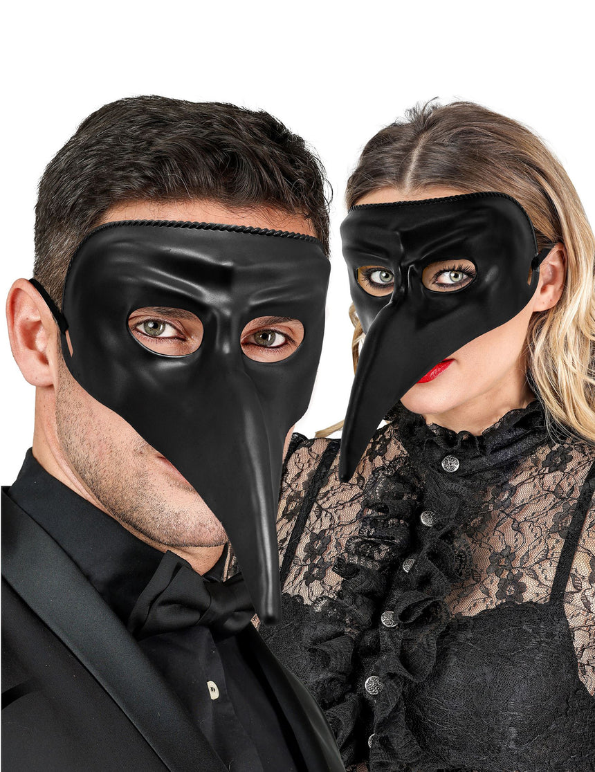 Masque long nez noir adulte