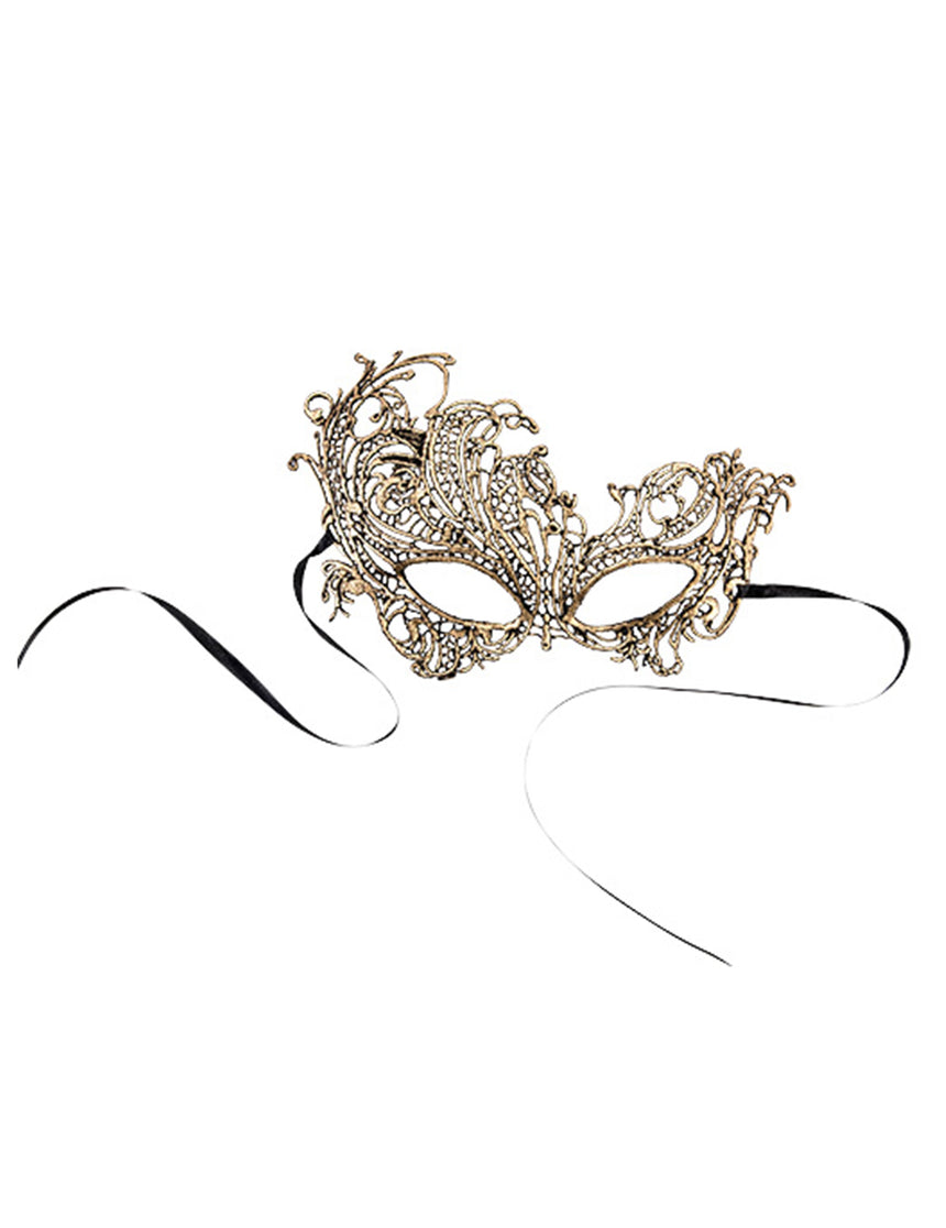 Masque or en tissu macramé adulte