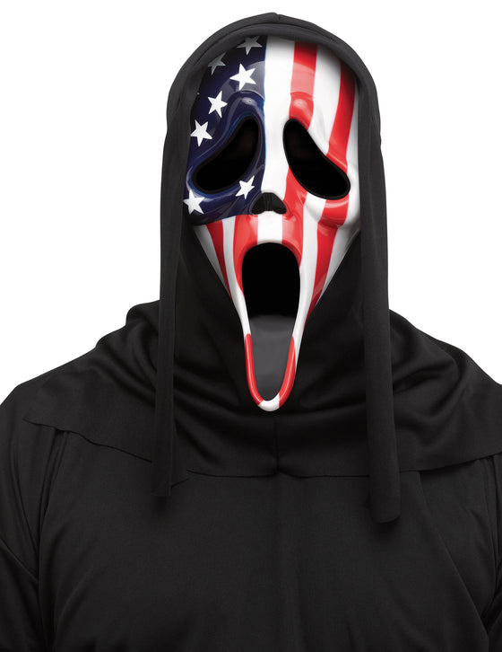 Masque Scream drapeau USA adulte