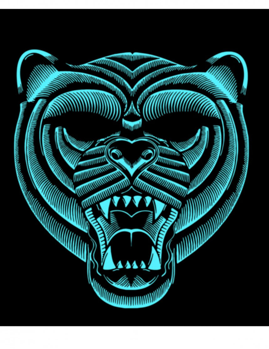Masque tigre à LED réactives adulte