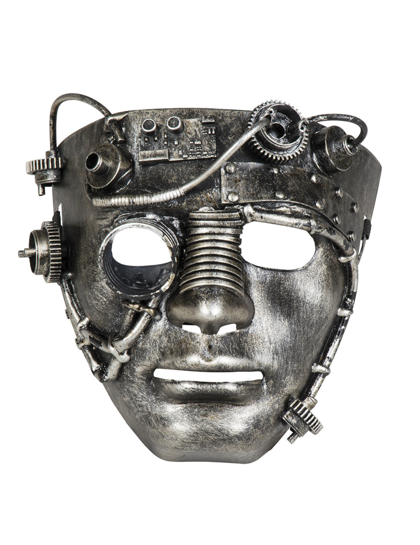 Masque visage chromé Steampunk adulte