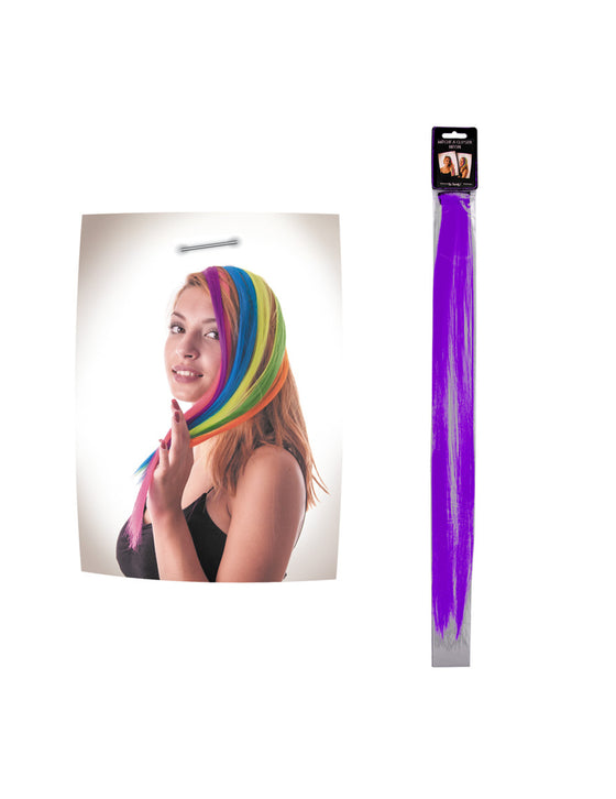 Mèche violette à clipser pour cheveux