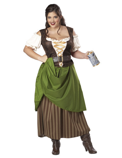 Déguisement tavernière médiévale à corsage femme