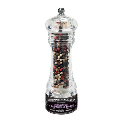Mélange 4 Poivres et Baies - Mini moulin - 20g