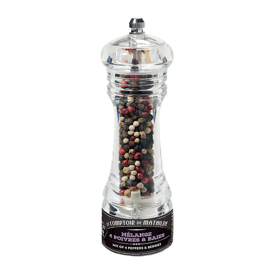 Mélange 4 Poivres et Baies - Mini moulin - 20g