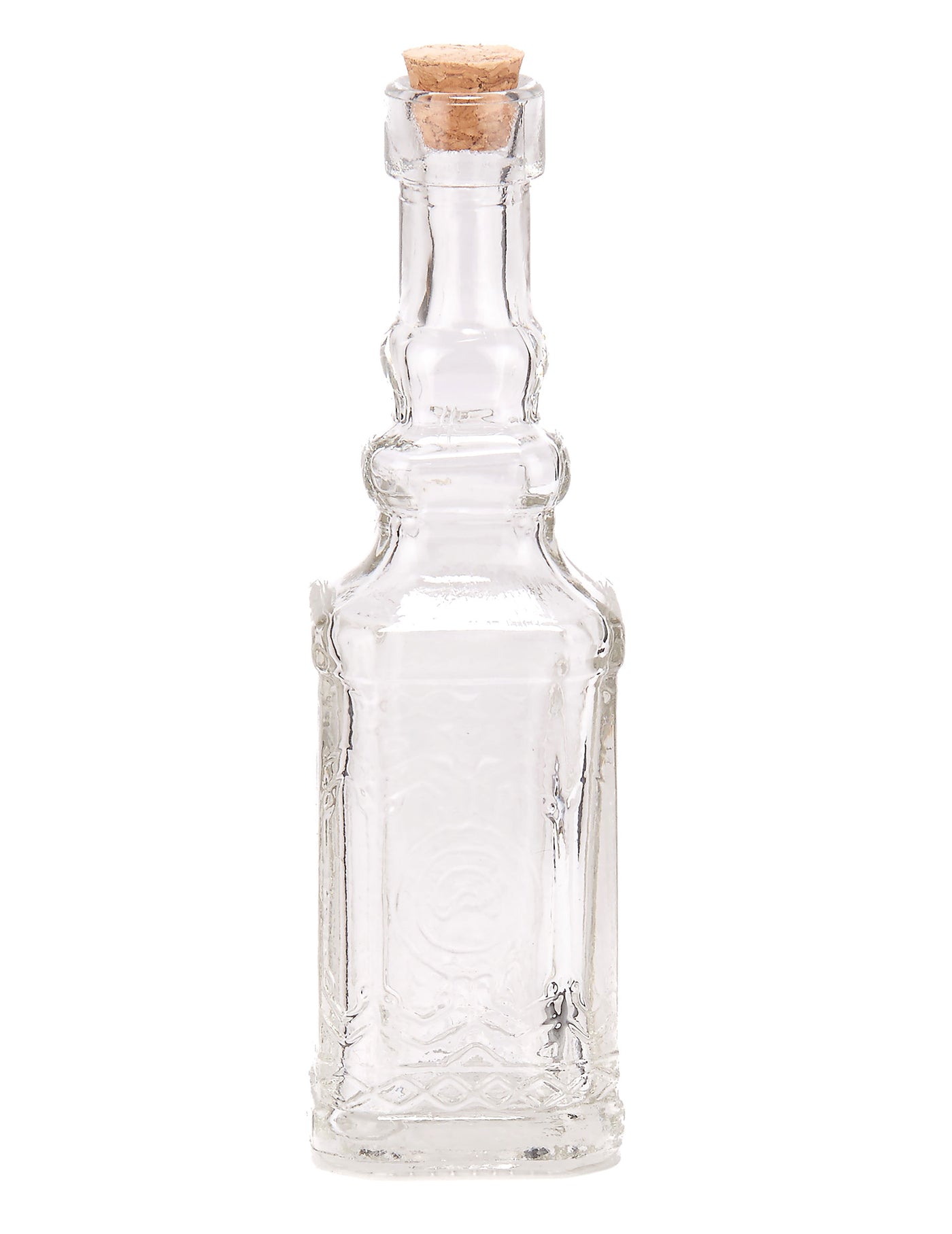 Fiole en verre vintage avec bouchon 12 cm