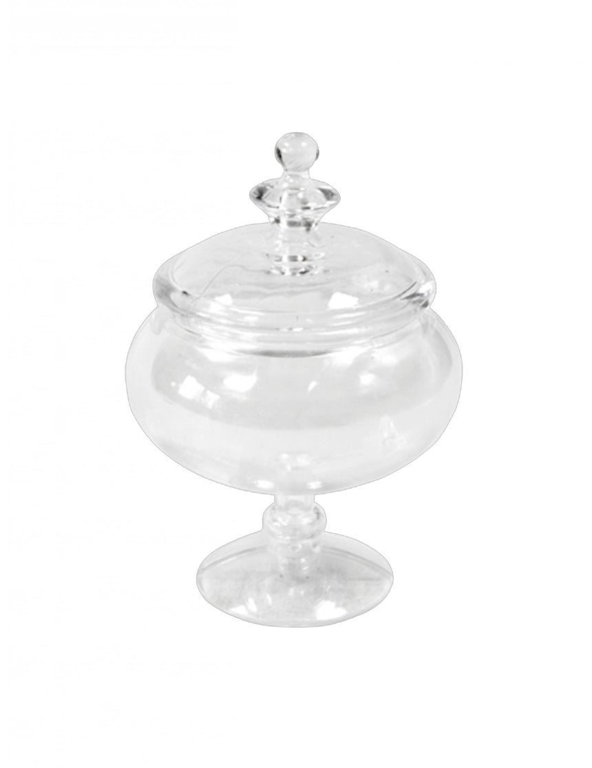 Mini bonbonnière en plastique 7 x 10 cm sur pied avec couvercle