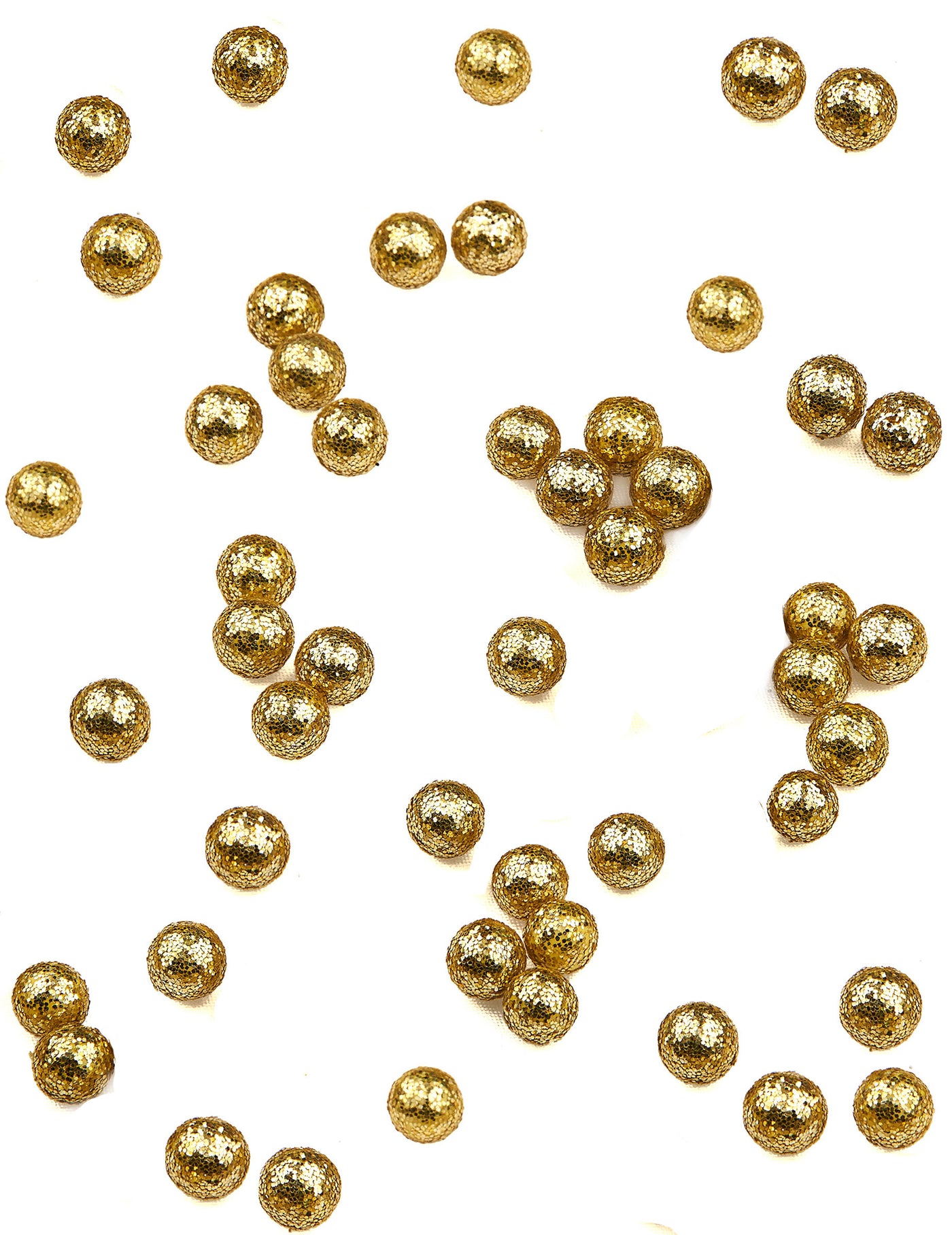 Mini boules pailletées dorées 8 mm 10 gr, confettis de table