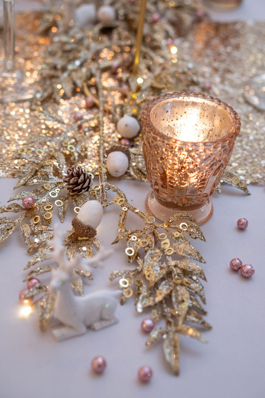 Mini boules pailletées rose gold 8 mm 10 gr