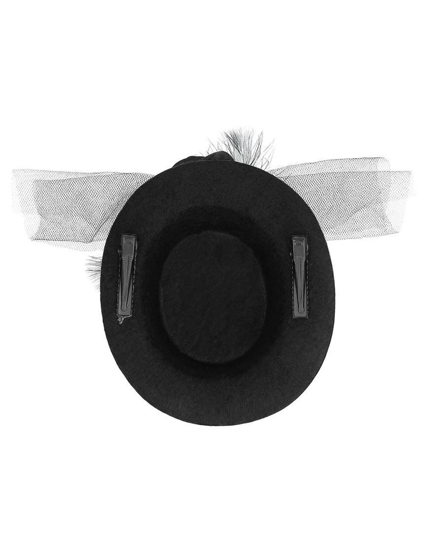 Mini chapeau noir femme