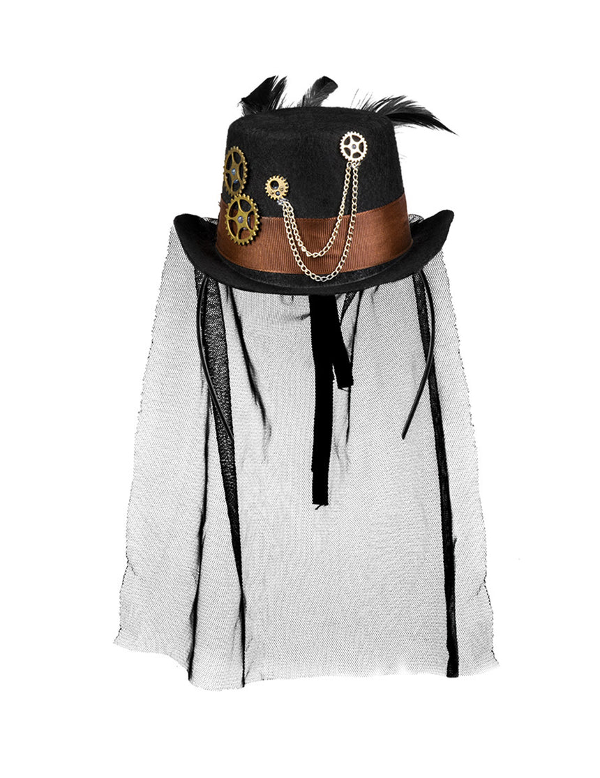 Mini chapeau roues dentées femme Steampunk