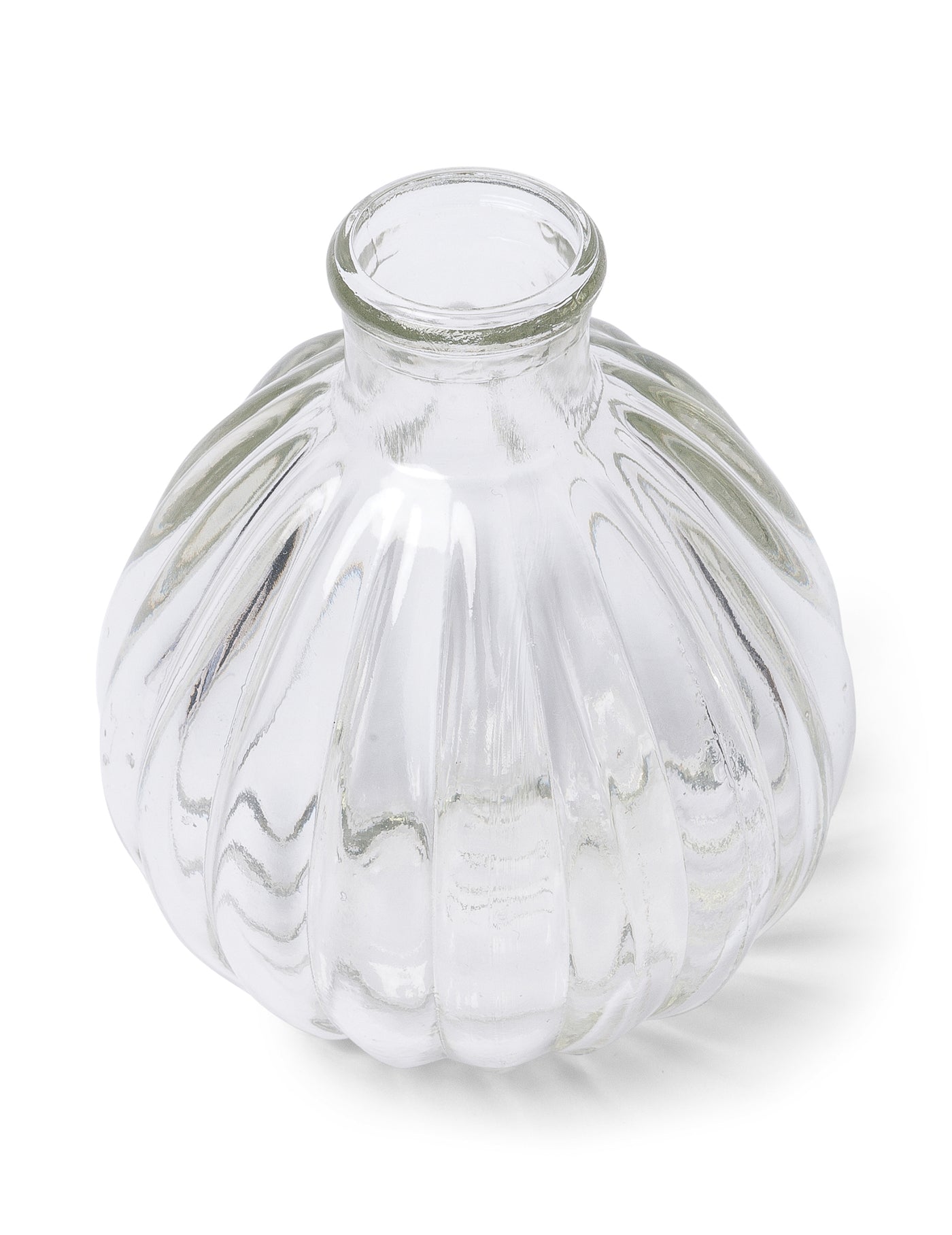 Mini vase en verre ondulé rétro 10 cm