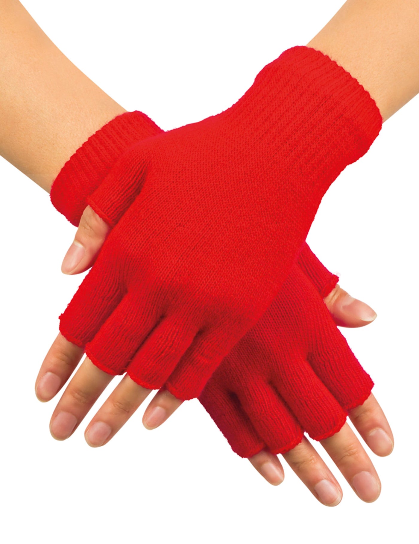 Mitaines courtes rouges adulte