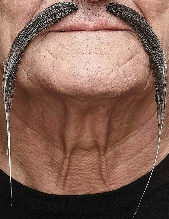 Moustache chinoise grise adulte