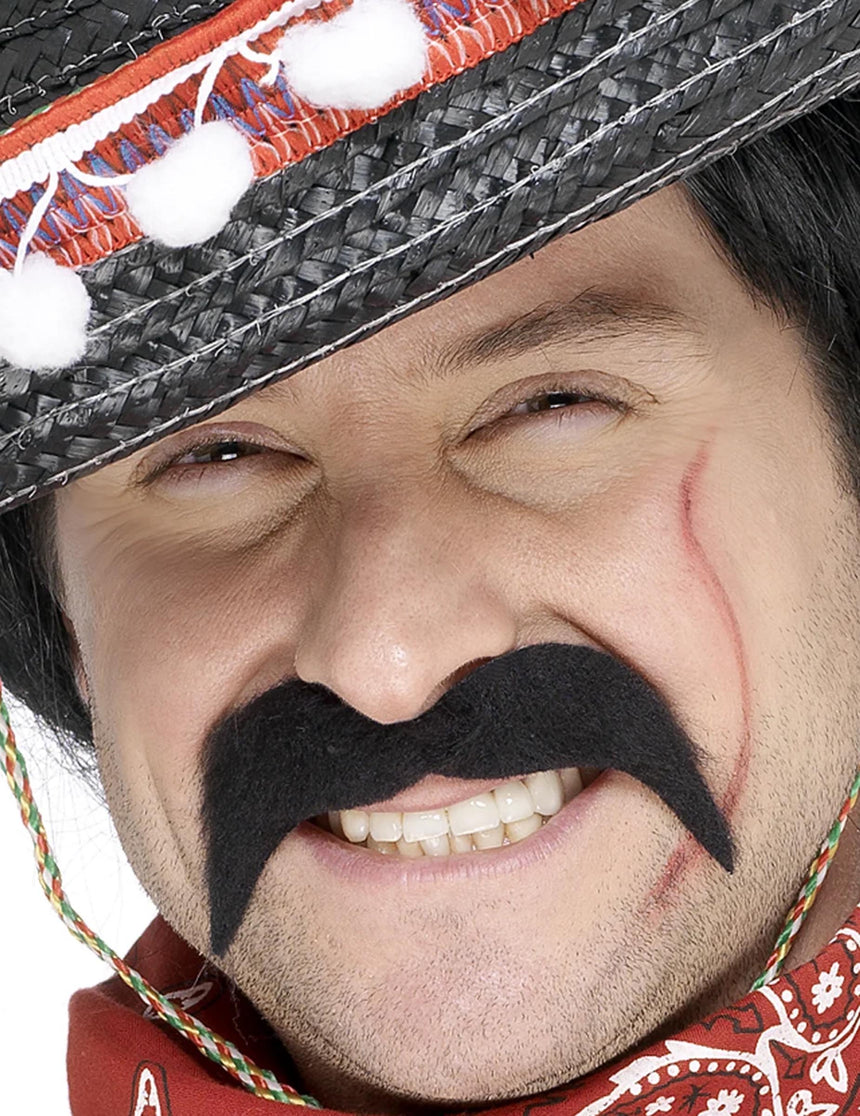 Moustache noire bandit mexicain adulte