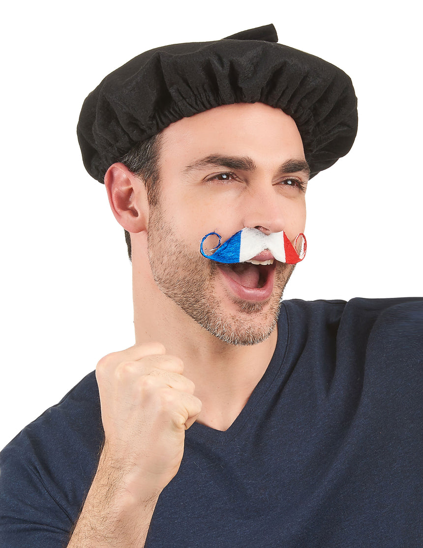 Moustache supporter France adulte