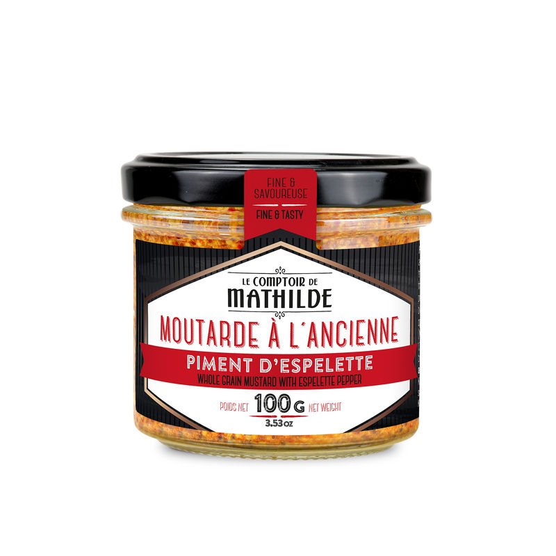 Moutarde à l'Ancienne au Piment d'Espelette - 100g