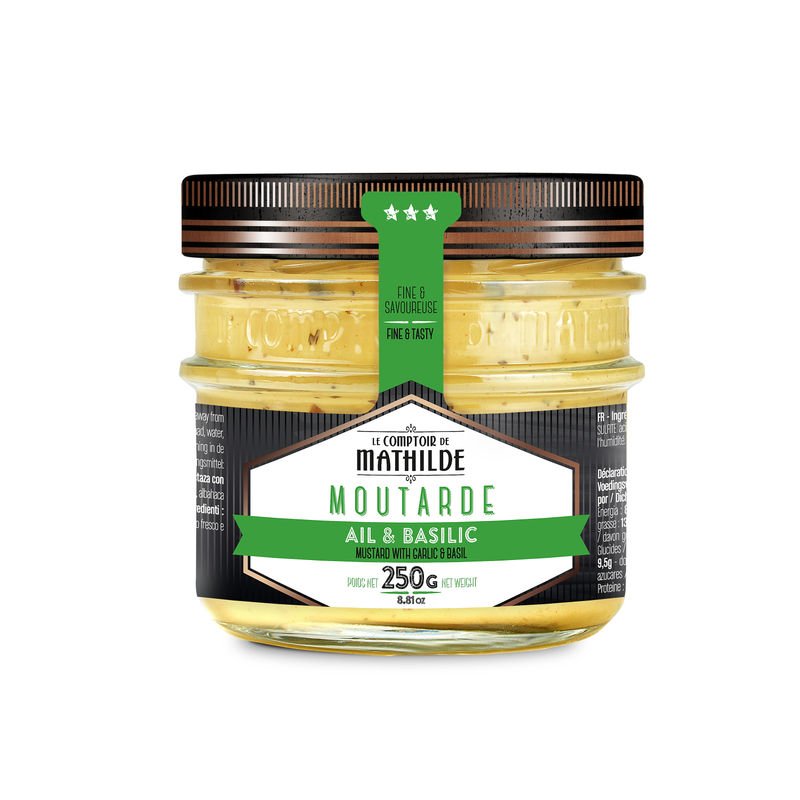 Moutarde Ail & Basilic - 250g