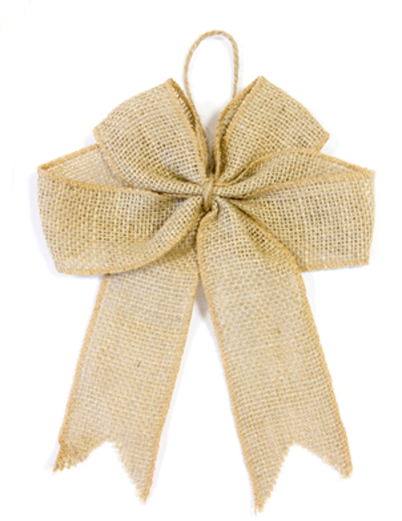 N?ud en toile de jute 20cm décoration champêtre