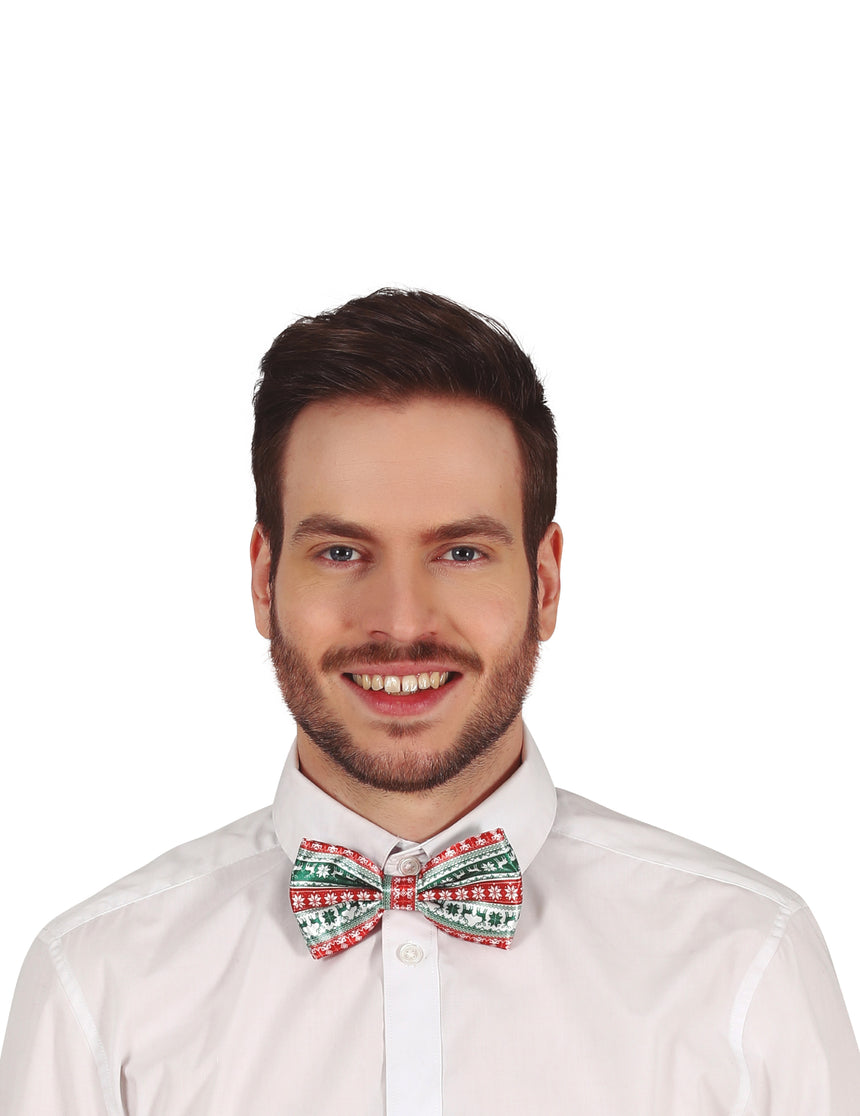 N?ud papillon motifs de Noël adulte