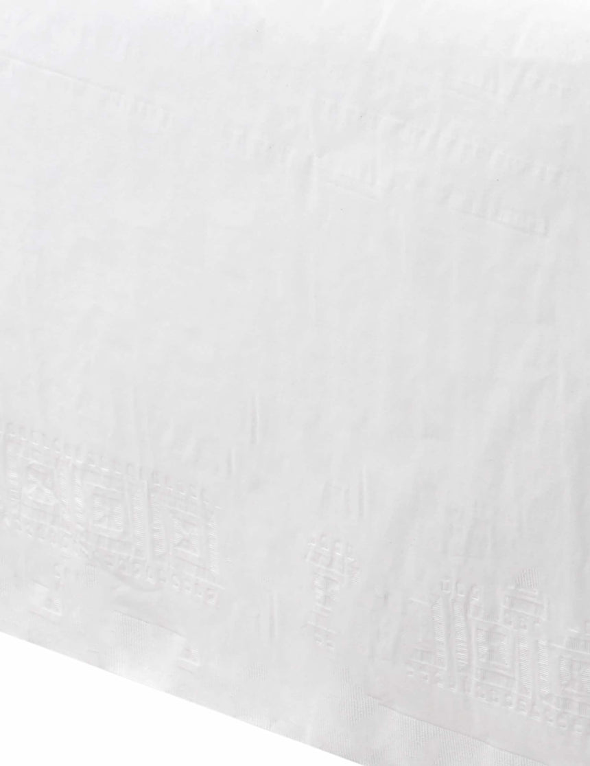 Nappe blanche en papier doublée 137 x 274 cm rectangulaire