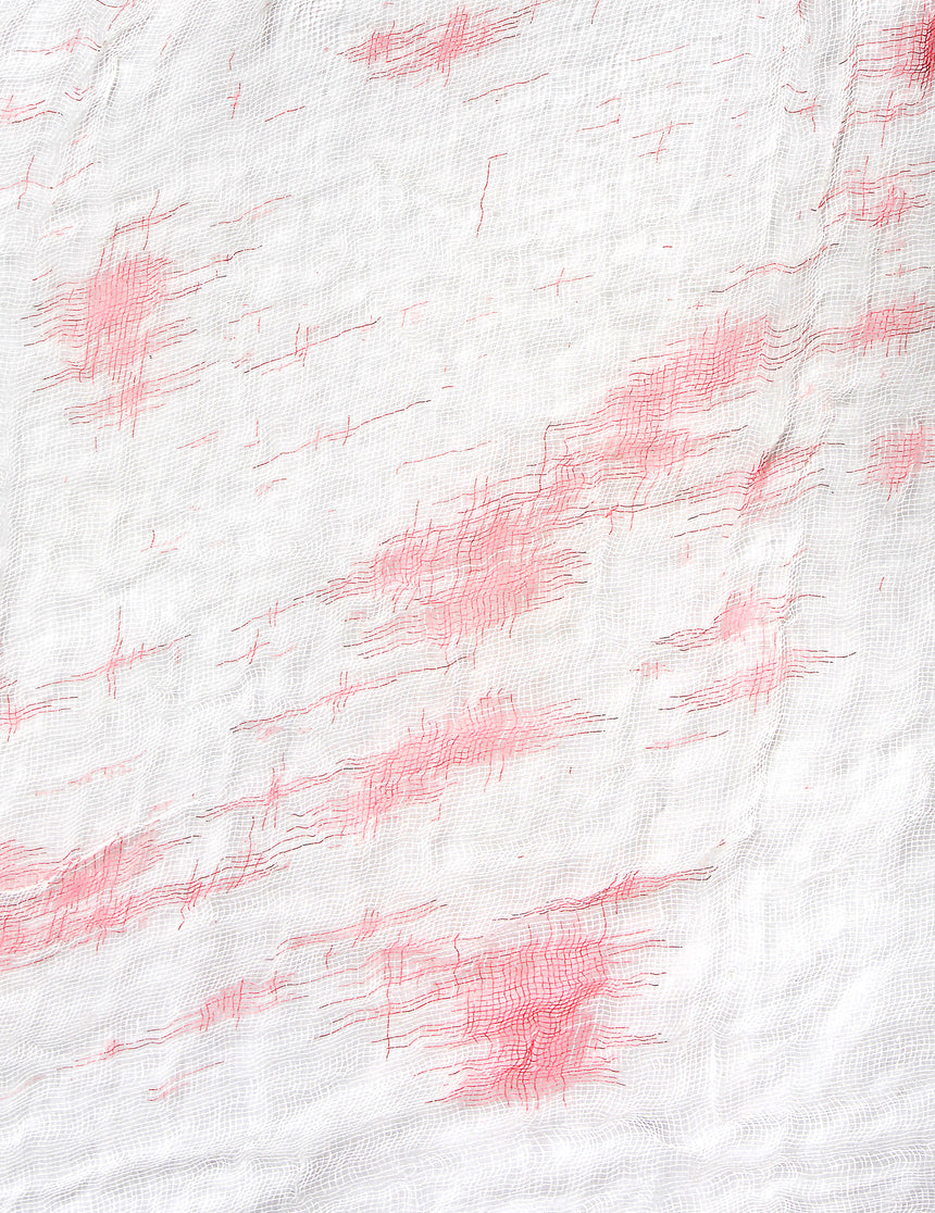 Nappe blanche ensanglantée 185x140 cm