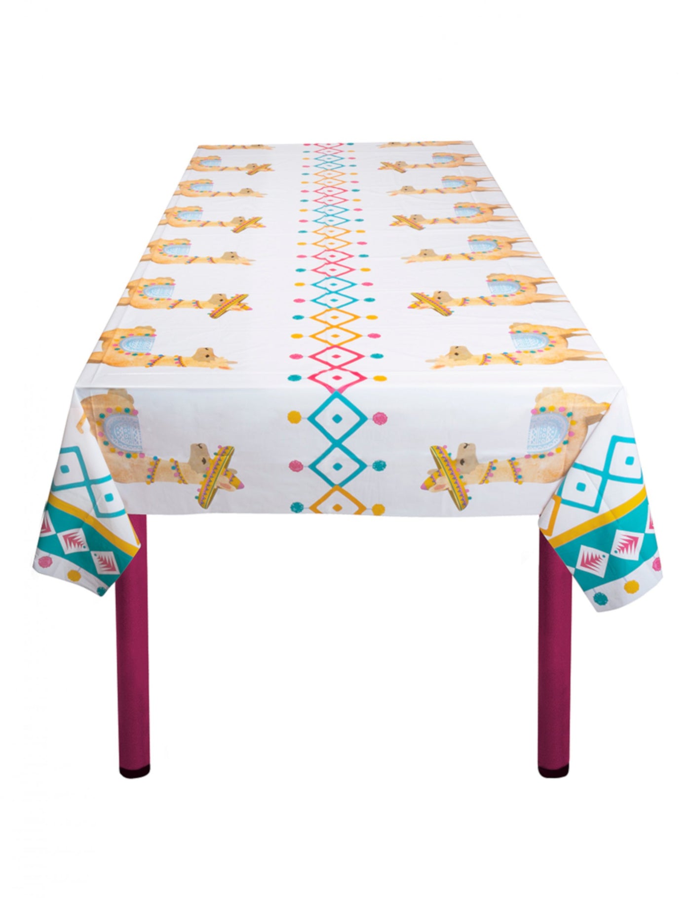 Nappe en plastique lama blanche 130 x 180 cm