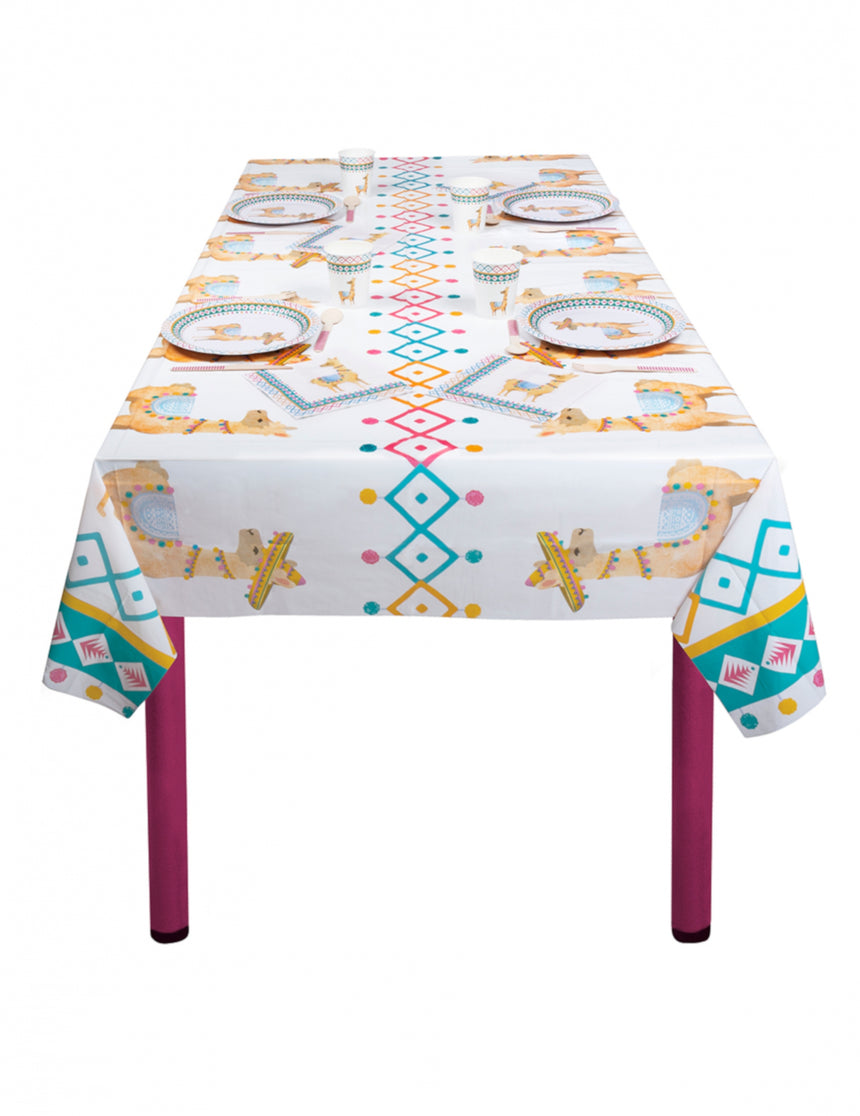 Nappe en plastique lama blanche 130 x 180 cm