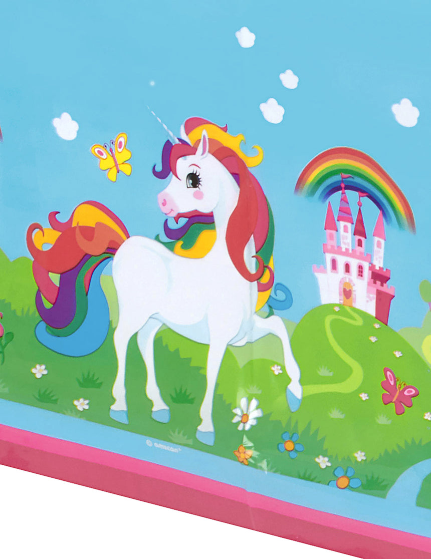 Nappe en plastique Licorne arc-en-ciel 120 x 180 cm