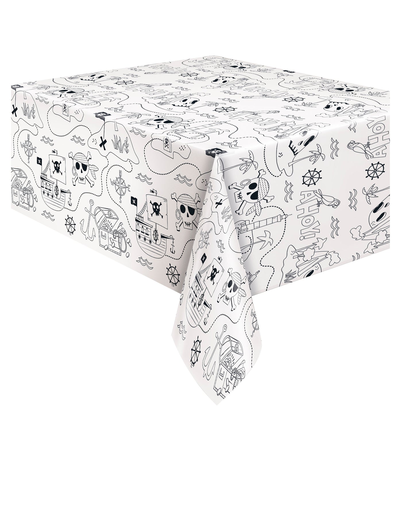 Nappe en papier carte au trésor pirate 137 x 213 cm