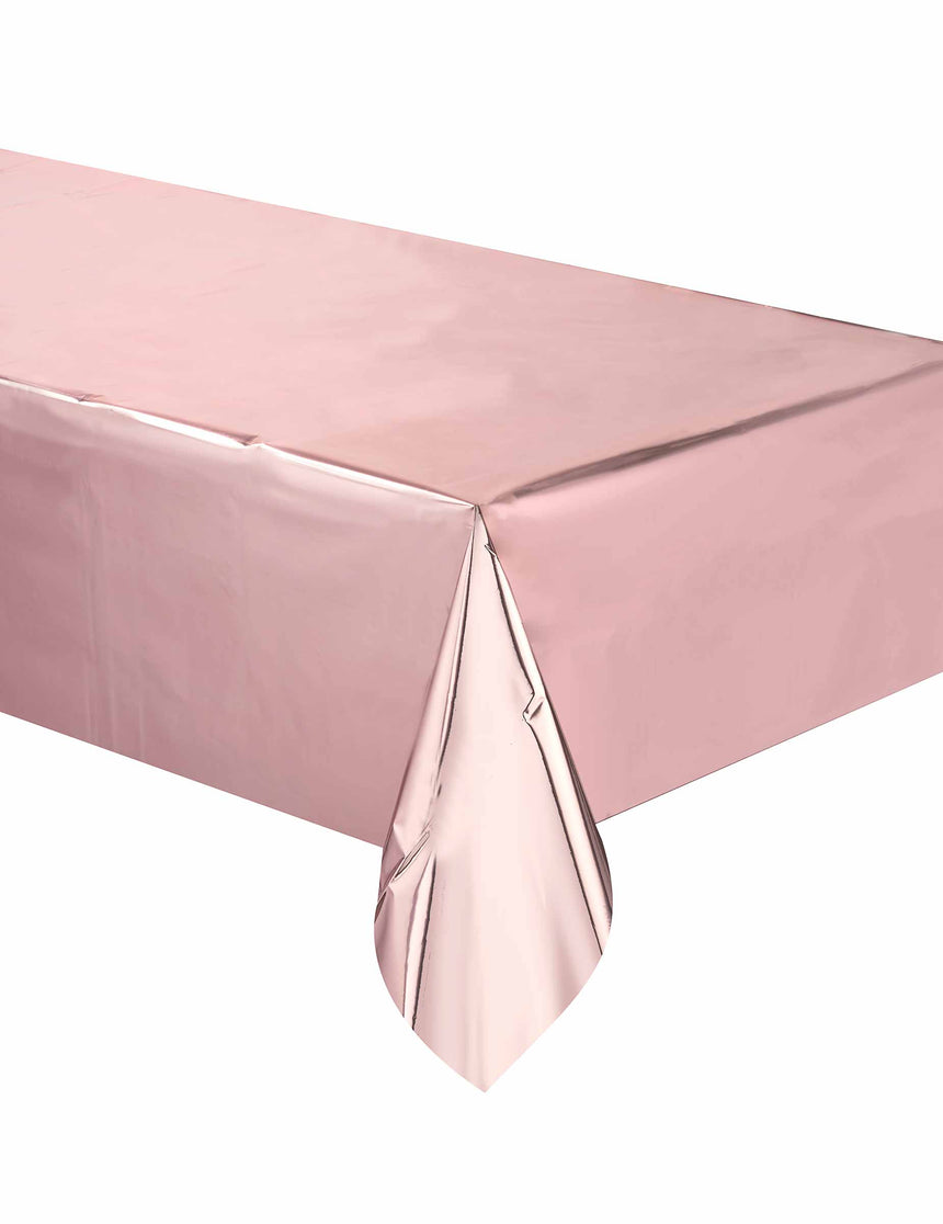 Nappe en plastique rose gold 137 x 274 cm