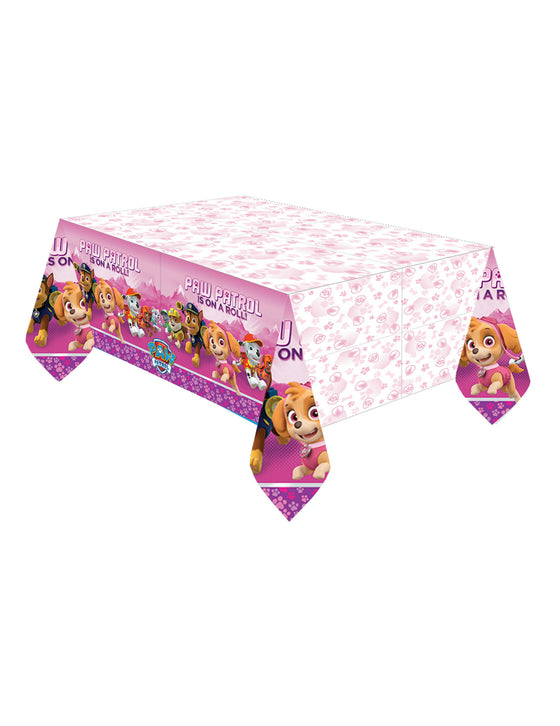 Nappe en plastique rose Pat'Patrouille 137 x 243 cm