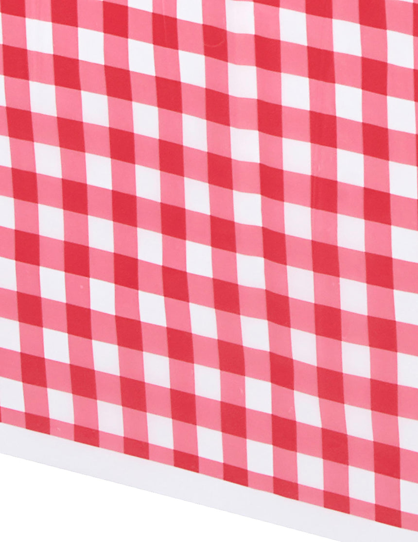 Nappe en plastique vichy rouge 137 x 274 cm