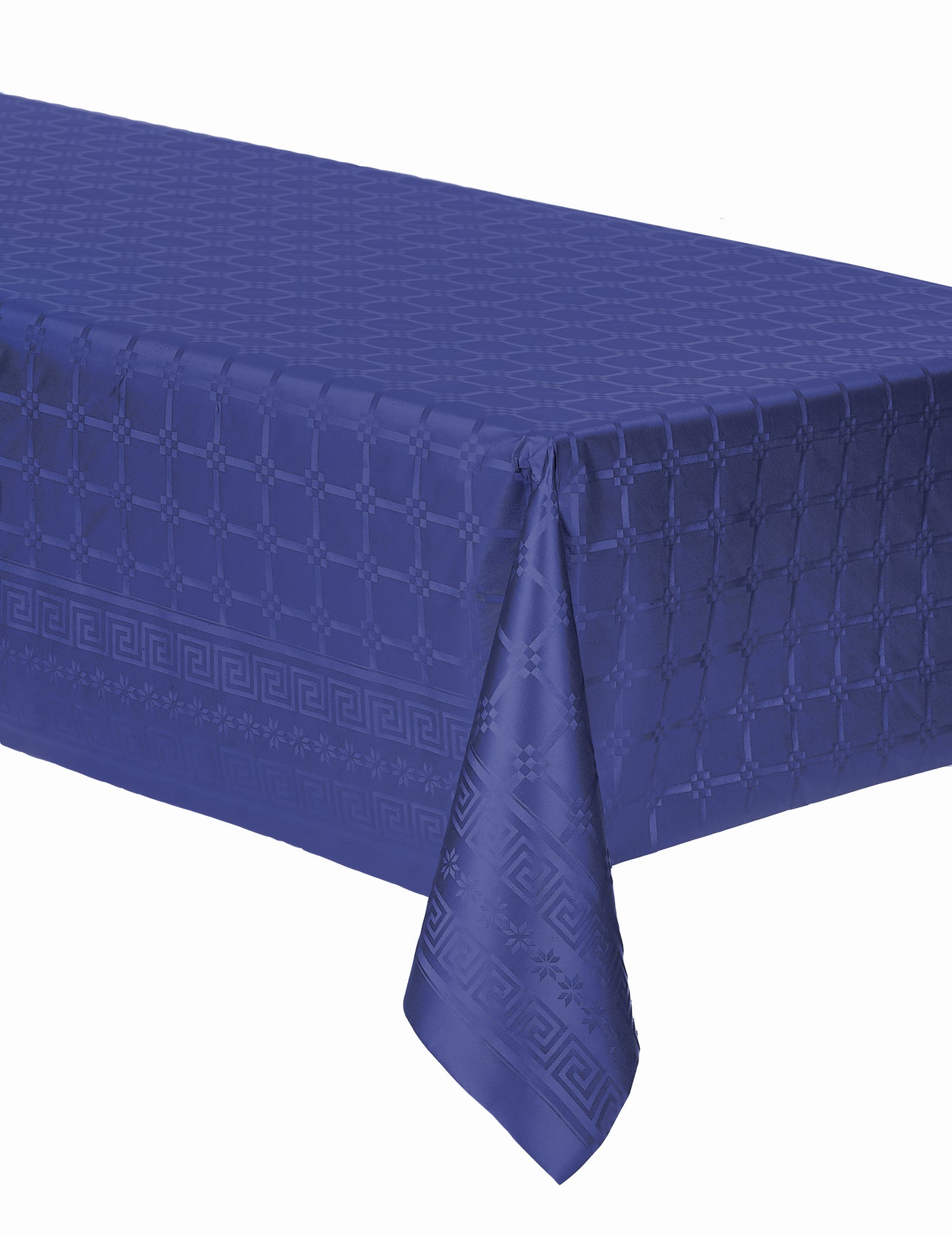 Nappe en rouleau papier damassé bleu marine 6 m motif floral