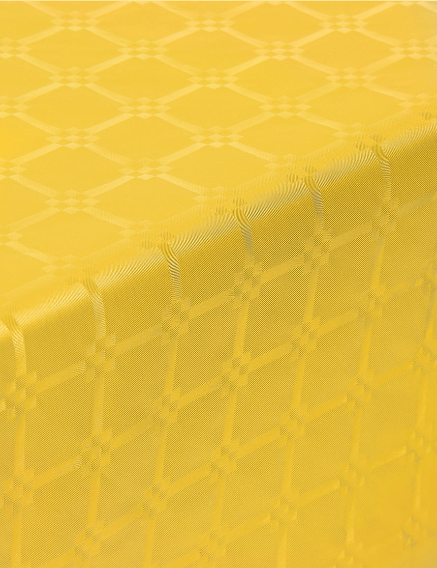 Nappe en rouleau papier damassé jaune 1,2 x 6 m