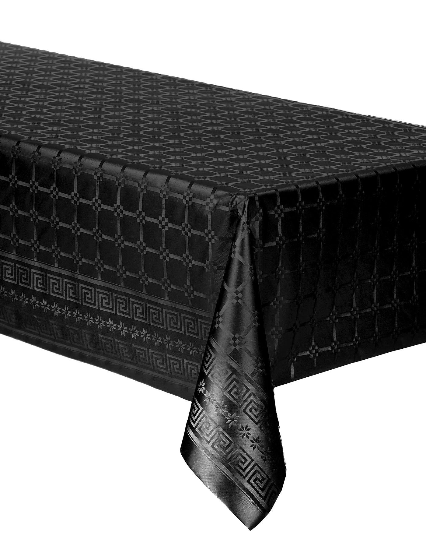 Nappe en rouleau papier damassé noir 6 m de qualité supérieure
