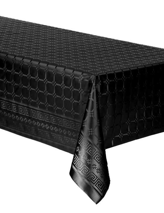 Nappe en rouleau papier damassé noir 6 m de qualité supérieure
