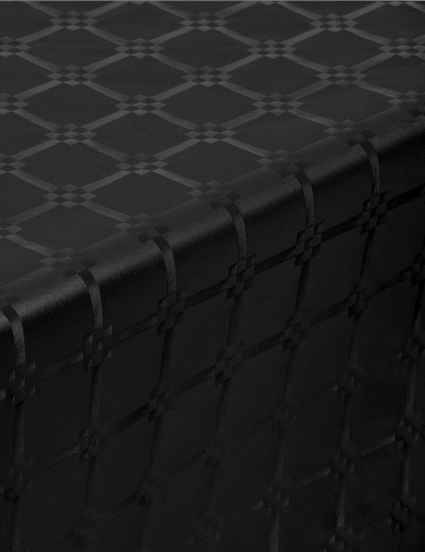 Nappe en rouleau papier damassé noir 6 m de qualité supérieure