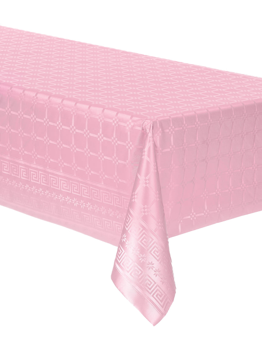 Nappe en rouleau papier damassé rose pastel 6 m largeur 120 cm