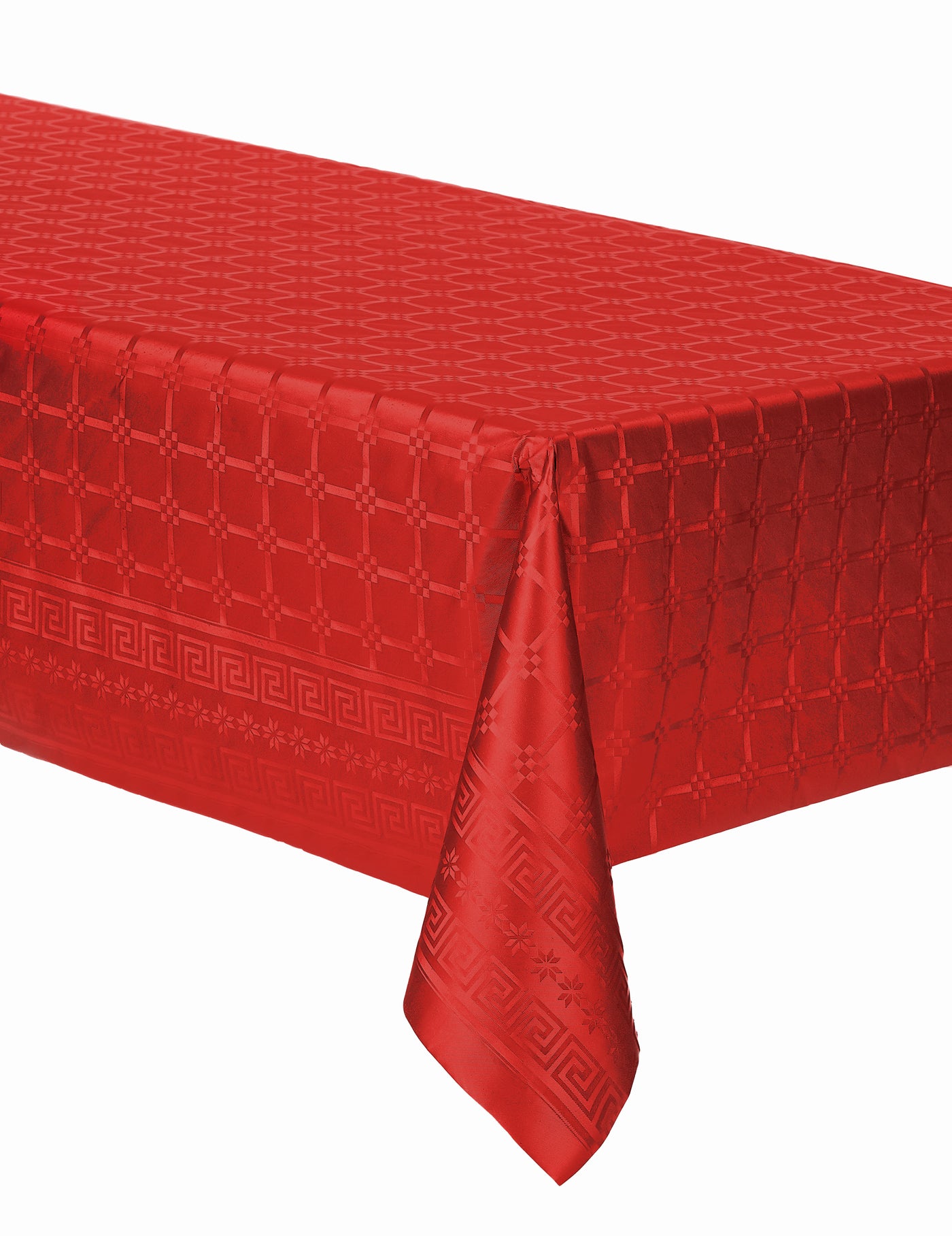Nappe en rouleau papier damassé rouge 6 m chic 120 cm