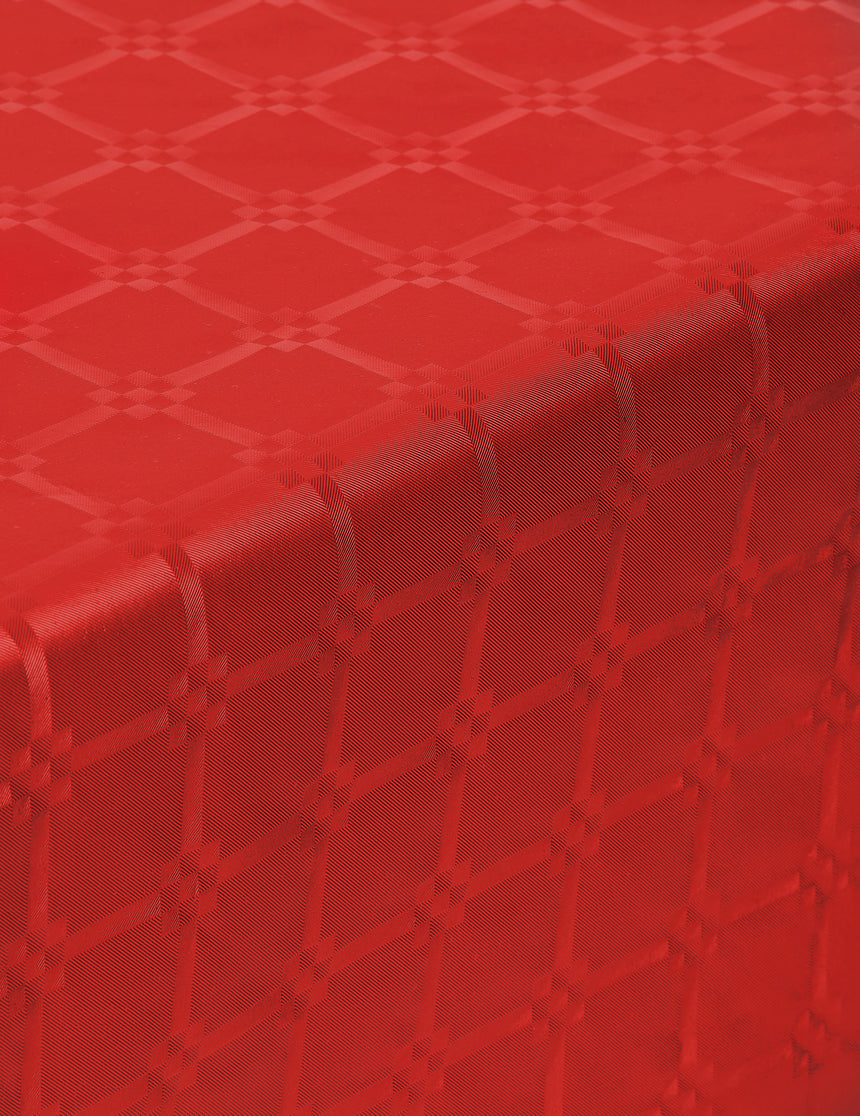 Nappe en rouleau papier damassé rouge 6 m chic 120 cm