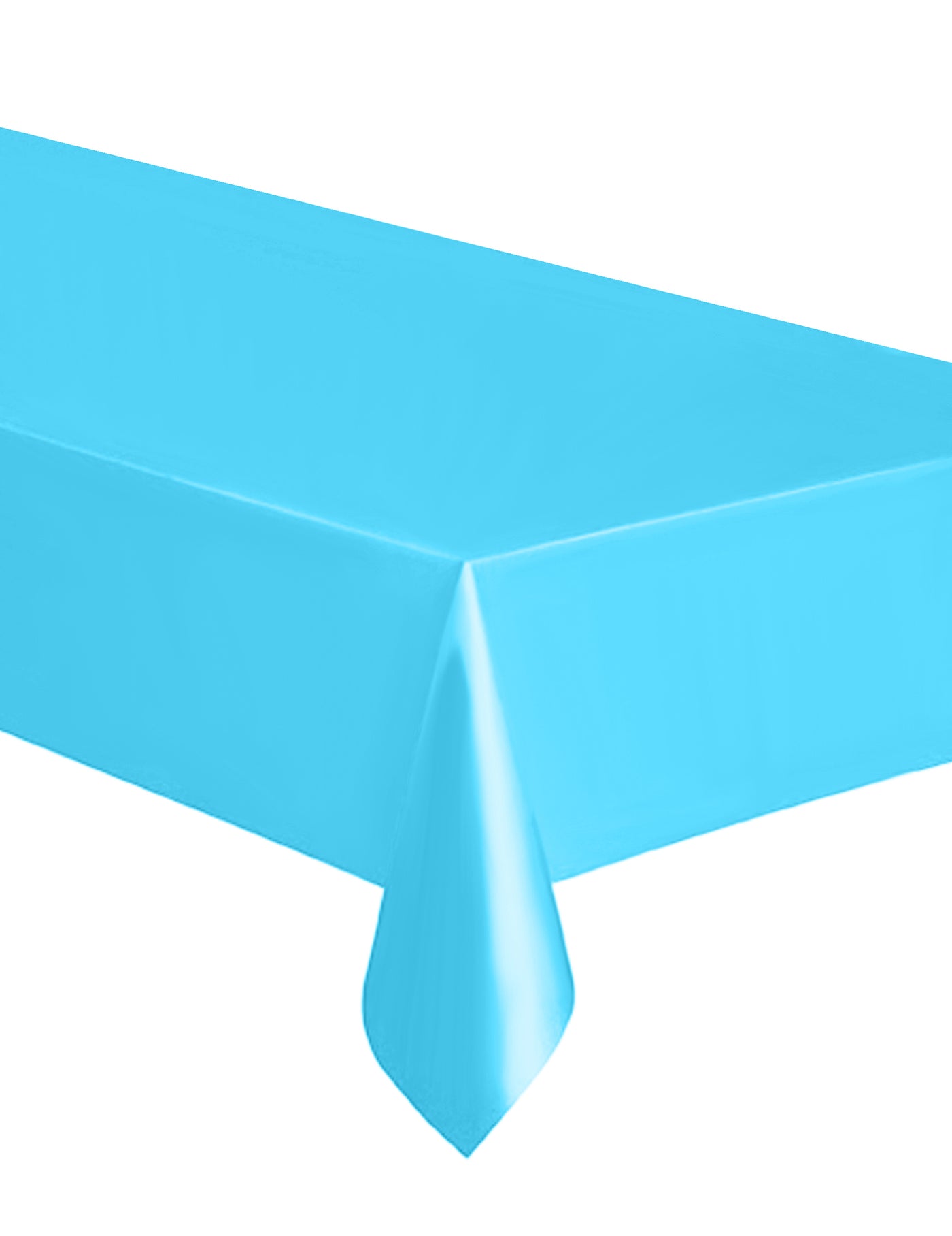 Nappe rectangulaire en plastique bleu pastel 137 x 274 cm jetable