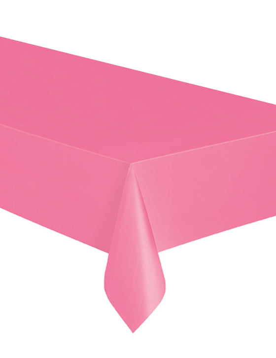 Nappe rectangulaire rose en plastique