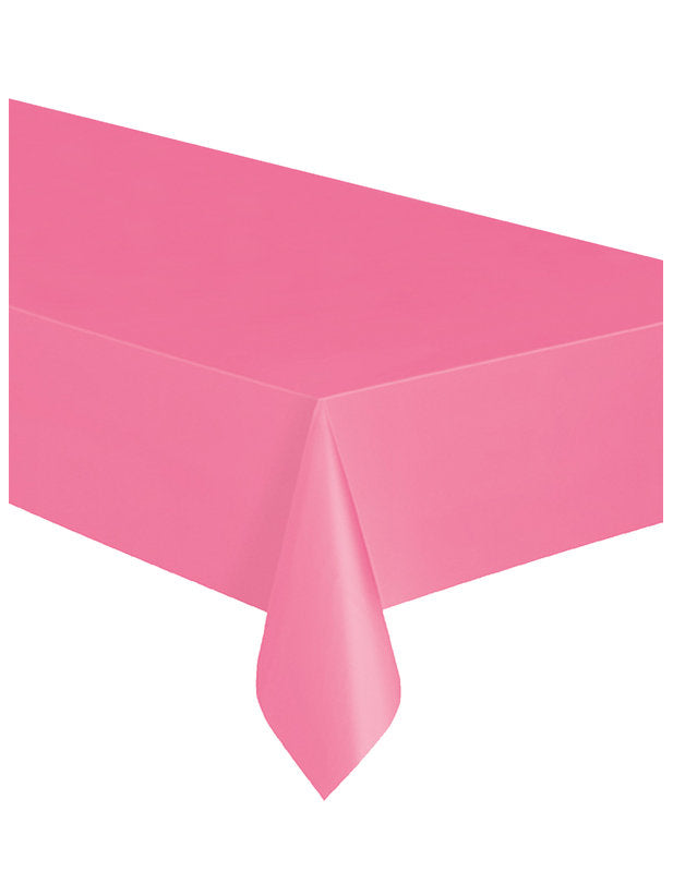 Nappe rectangulaire rose en plastique