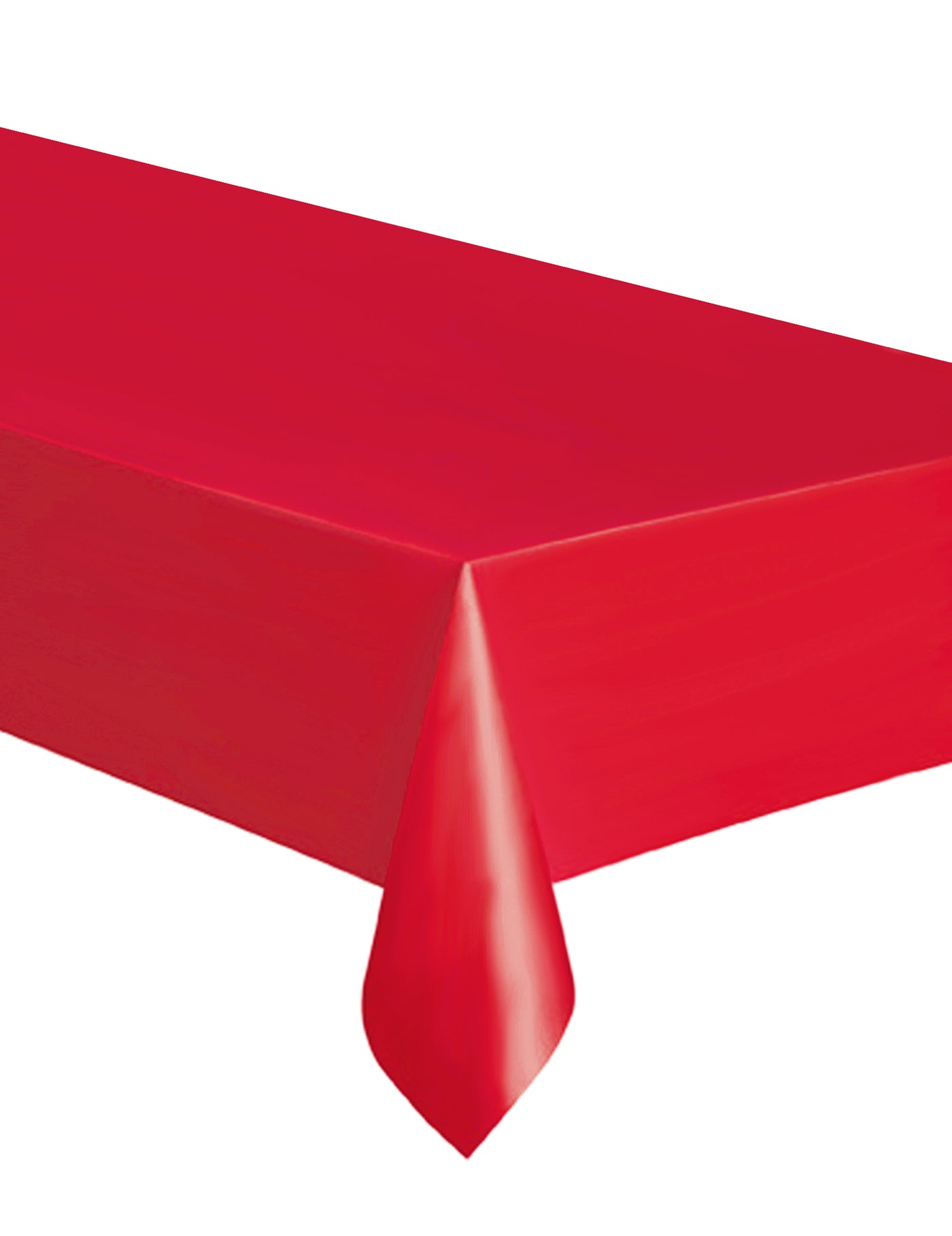 Nappe rectangulaire en plastique rouge 137 x 274 cm jetable